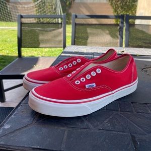 NEW Red Vans Authentic Shoes